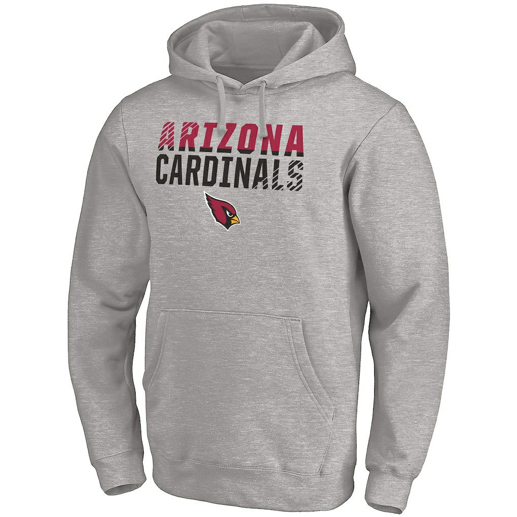 Arizona Cardinals Fade Out Fitted Pullover Hoodie Heather Gray