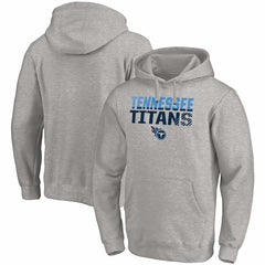 Tennessee Titans Fade Out Fitted Pullover Hoodie Heather Gray