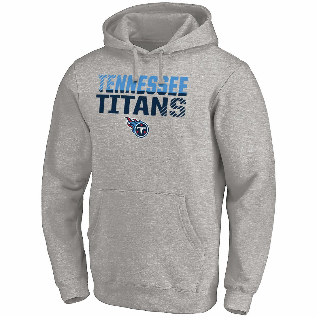 Tennessee Titans Fade Out Fitted Pullover Hoodie Heather Gray
