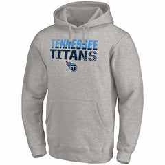 Tennessee Titans Fade Out Fitted Pullover Hoodie Heather Gray