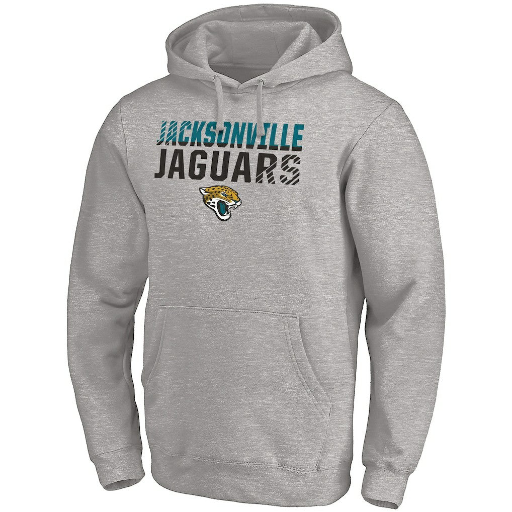 Jacksonville Jaguars Fade Out Fitted Pullover Hoodie Heather Gray