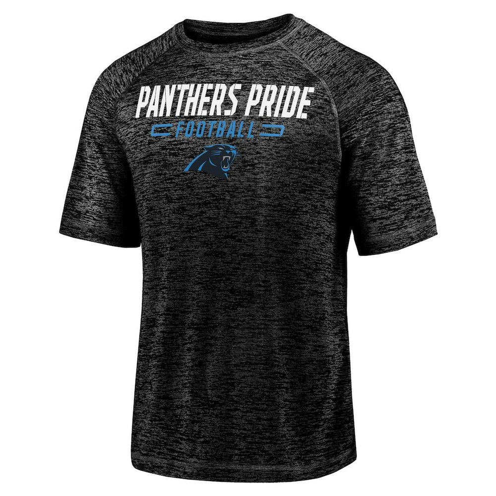 Carolina Panthers Nickname Wordmark Raglan Space Dye T-Shirt Black