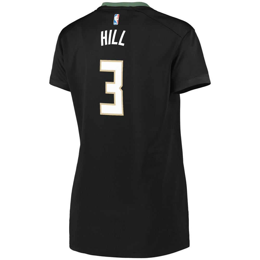 George Hill Milwaukee Bucks Women's Fast Break Replica Player Jersey Statement Edition Black