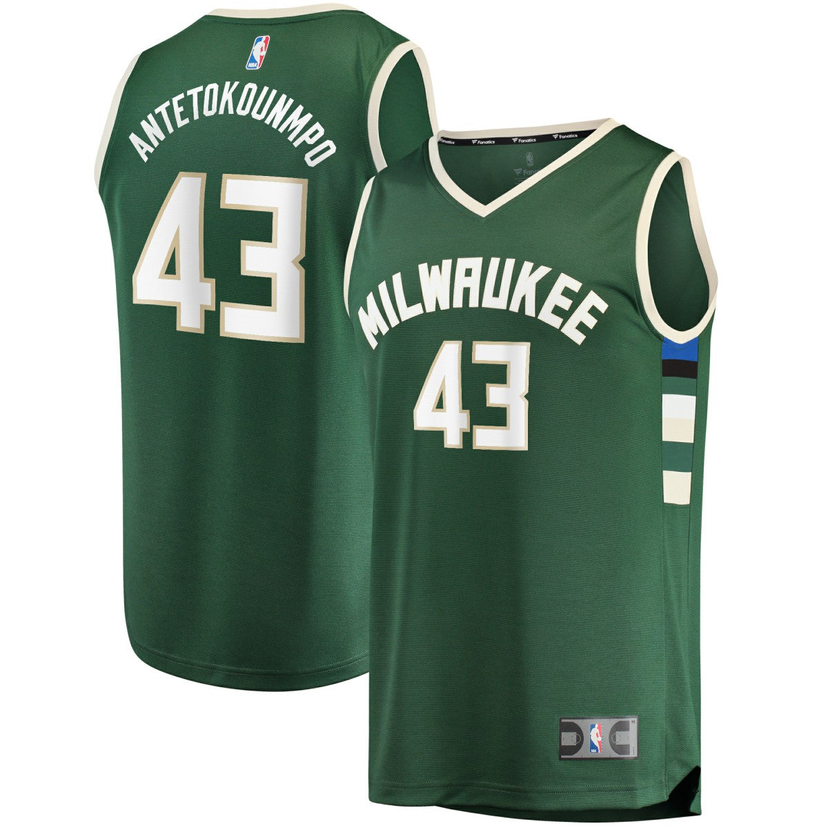 Thanasis Antetokounmpo Milwaukee Bucks Fast Break Replica Player Jersey Icon Edition Hunter Green