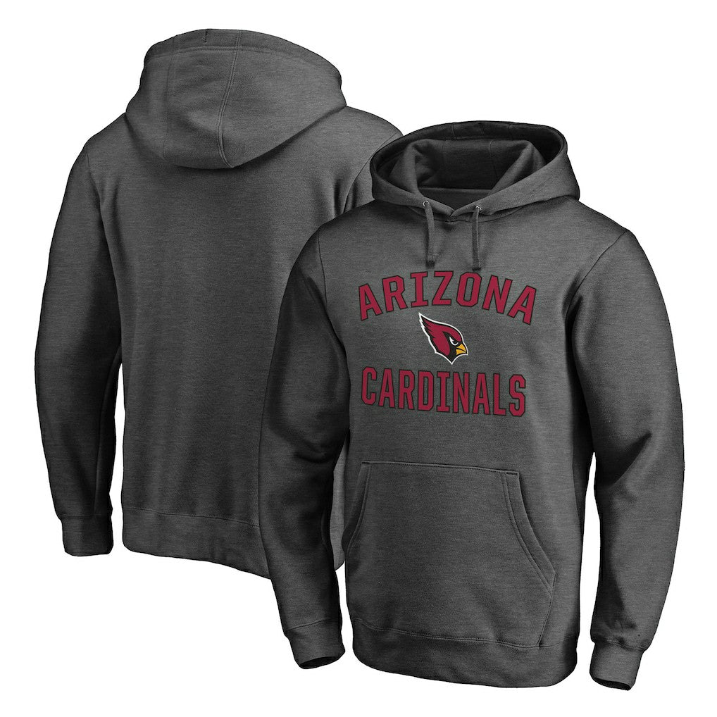 Arizona Cardinals Victory Arch Team Fitted Pullover Hoodie Heather Charcoal