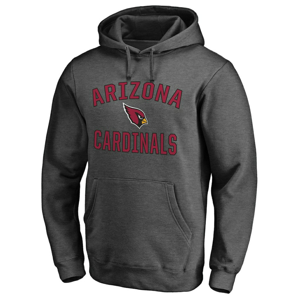 Arizona Cardinals Victory Arch Team Fitted Pullover Hoodie Heather Charcoal