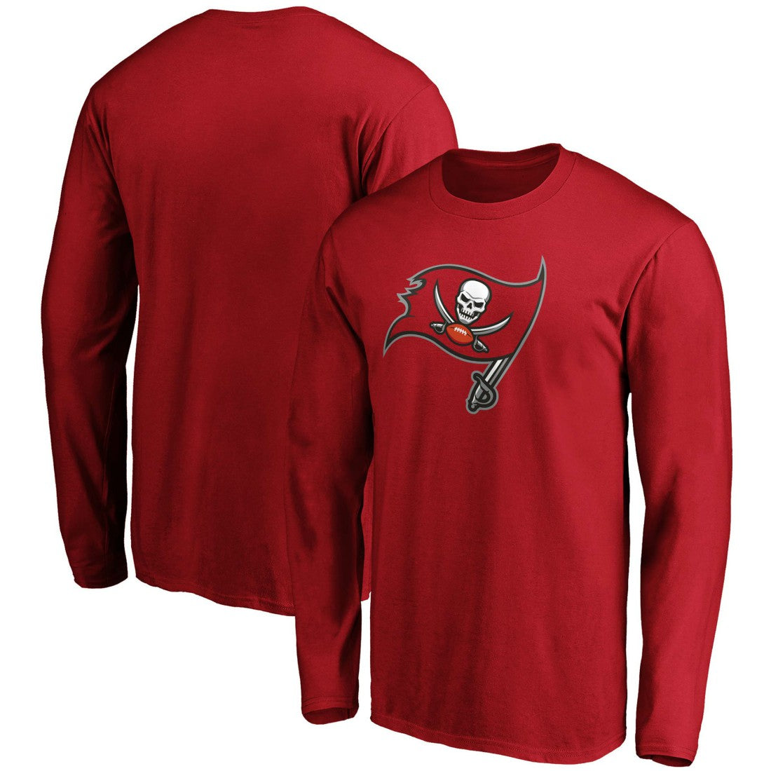 Tampa Bay Buccaneers Primary Logo Long Sleeve T-Shirt Red