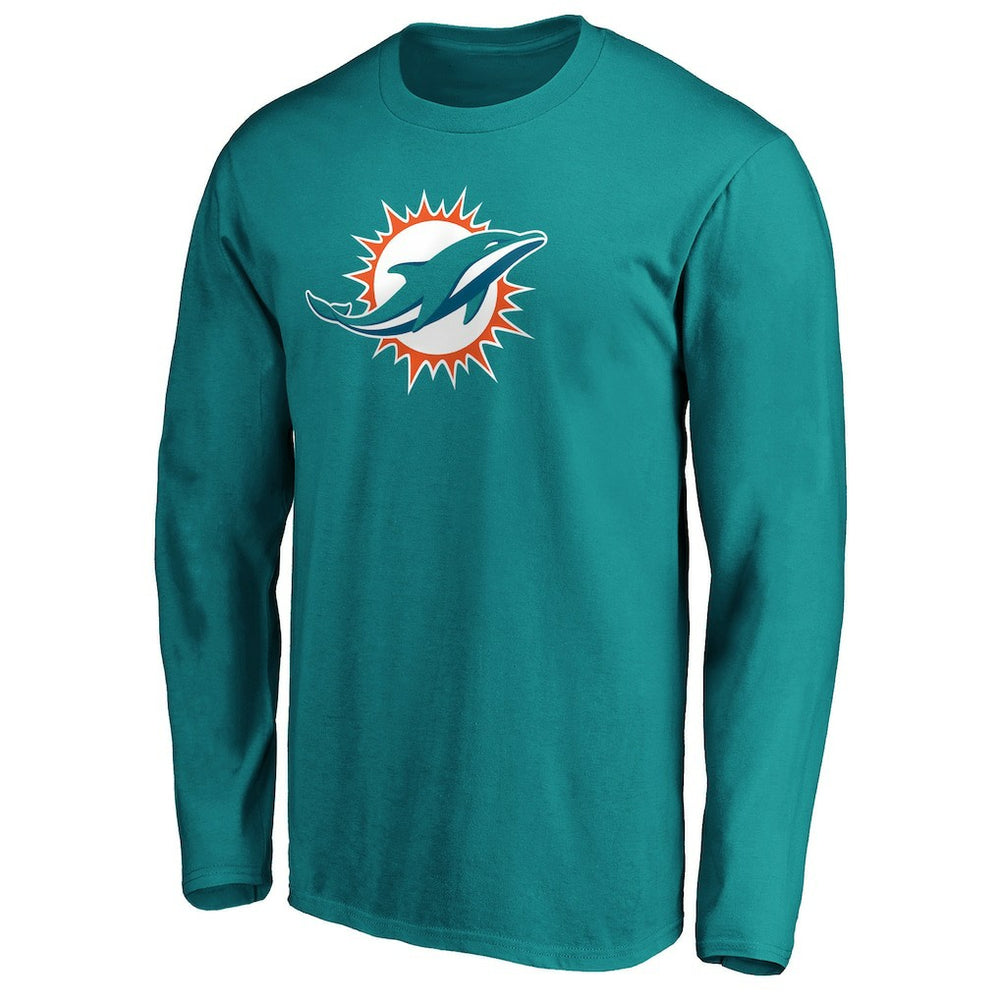 Miami Dolphins Primary Logo Long Sleeve T-Shirt Aqua