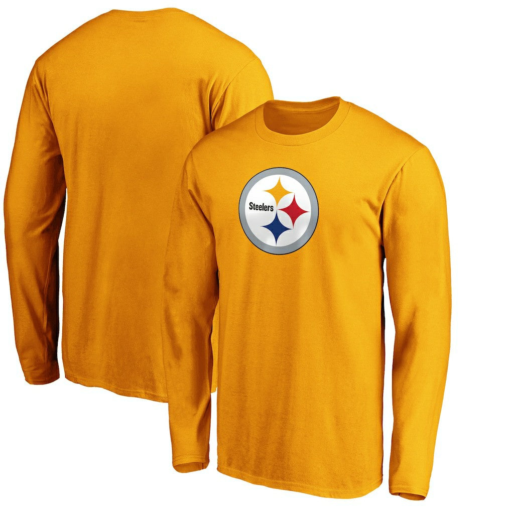 Pittsburgh Steelers Primary Logo Long Sleeve T-Shirt Gold