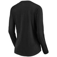 Golden State Warriors Women's We Are Proud Long Sleeve V-Neck T-Shirt Black