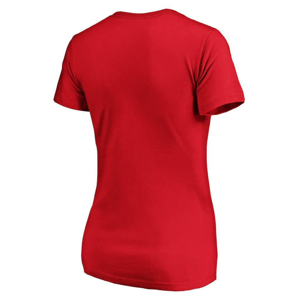 Kansas City Chiefs Women's Iconic Script State V-Neck T-Shirt Red