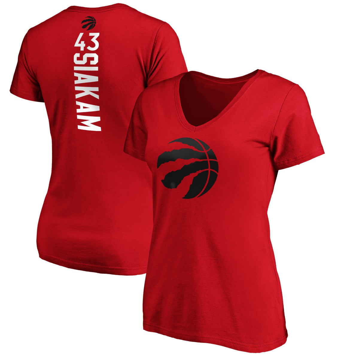 Pascal Siakam Toronto Raptors Women's Playmaker Name & Number T-Shirt Red
