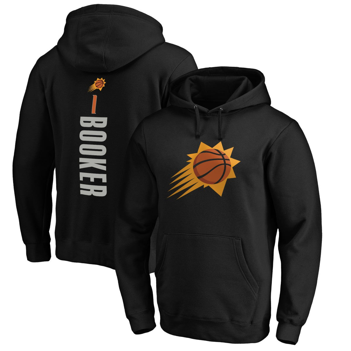 Devin Booker Phoenix Suns Playmaker Name & Number Pullover Hoodie Black