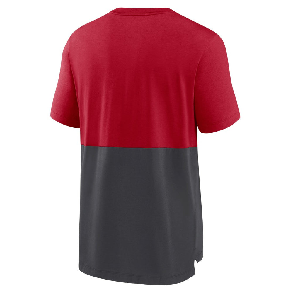 Tampa Bay Buccaneers Fan Gear Colorblock Tri-Blend T-Shirt Red/Pewter