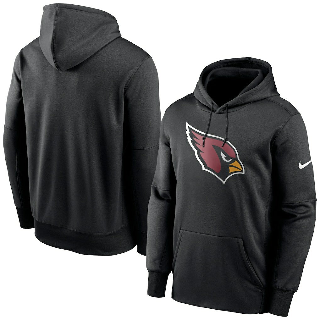 Arizona Cardinals Fan Gear Primary Logo Therma Performance Pullover Hoodie Black