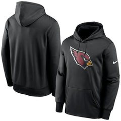 Arizona Cardinals Fan Gear Primary Logo Therma Performance Pullover Hoodie Black