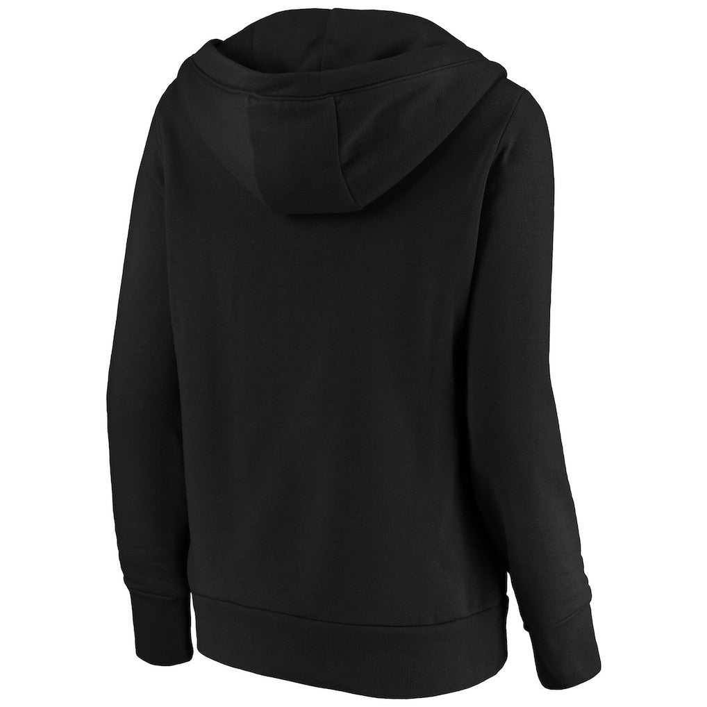 Brooklyn Nets Women's Primary Logo V-Neck Pullover Hoodie Black