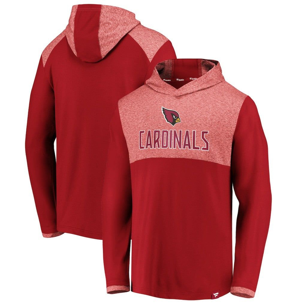 Arizona Cardinals Iconic Marbled Clutch Hoodie Long Sleeve T-Shirt Cardinal