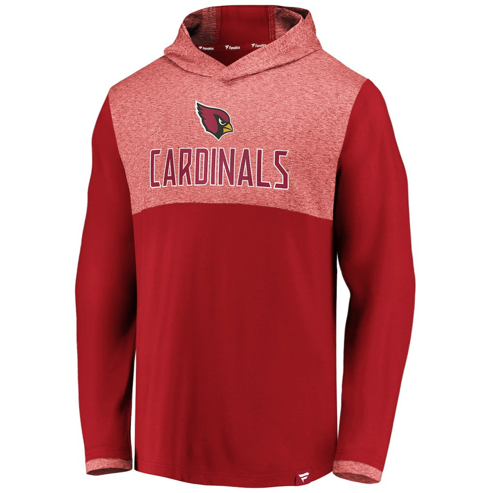 Arizona Cardinals Iconic Marbled Clutch Hoodie Long Sleeve T-Shirt Cardinal