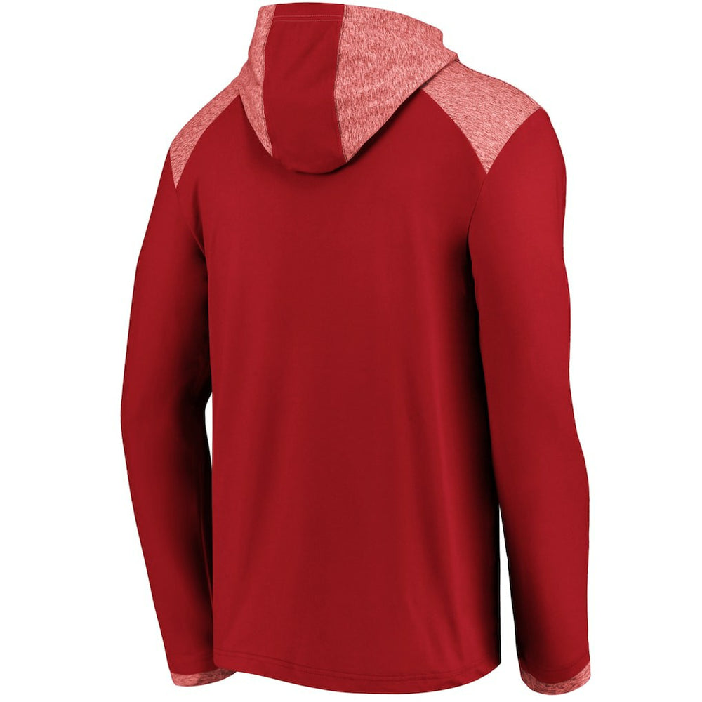 Arizona Cardinals Iconic Marbled Clutch Hoodie Long Sleeve T-Shirt Cardinal