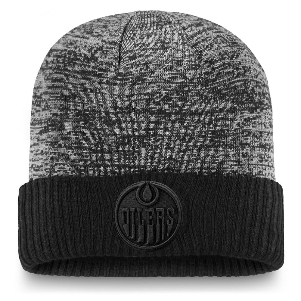 NHL Edmonton Oilers Fanatics Authentic Pro Travel & Training Cuffed Knit Hat - Black