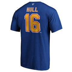 NHL Brett Hull St. Louis Blues Fanatics Authentic Stack Retired Player Name & Number T-Shirt - Blue