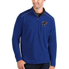 NHL St. Louis Blues Antigua Glacier Quarter-Zip Pullover Jacket - Blue