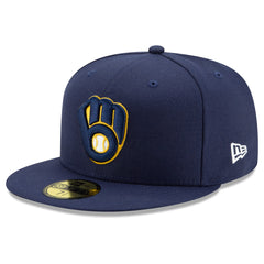 Milwaukee Brewers New Era Home Authentic Collection On-Field 59FIFTY Fitted Hat - Navy Hats