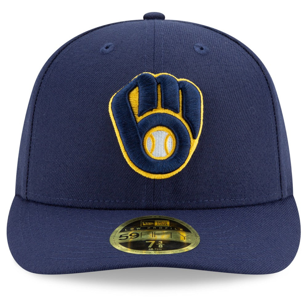 Milwaukee Brewers New Era Authentic Collection On-Field Low Profile 59FIFTY Fitted Hat - Navy Hats
