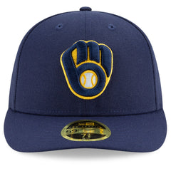 Milwaukee Brewers New Era Authentic Collection On-Field Low Profile 59FIFTY Fitted Hat - Navy Hats