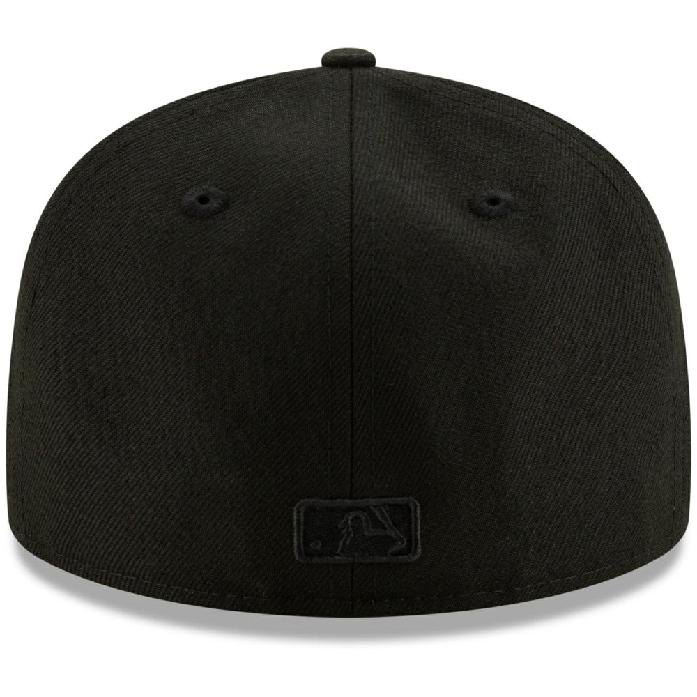 Milwaukee Brewers New Era Black on Black 59FIFTY Fitted Hat - Black Hats