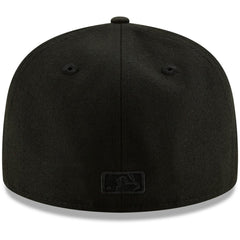 Milwaukee Brewers New Era Black on Black 59FIFTY Fitted Hat - Black Hats