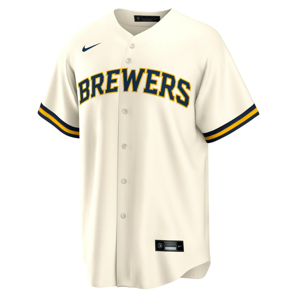 Christian Yelich Milwaukee Brewers Nike Home Replica Player Jersey - Cream Jerseys