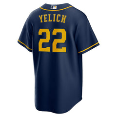 Christian Yelich Milwaukee Brewers Nike Alternate 2 Replica Jersey - Navy Jerseys