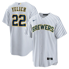 Christian Yelich Milwaukee Brewers Nike Alternate Replica Player Jersey - White Jerseys