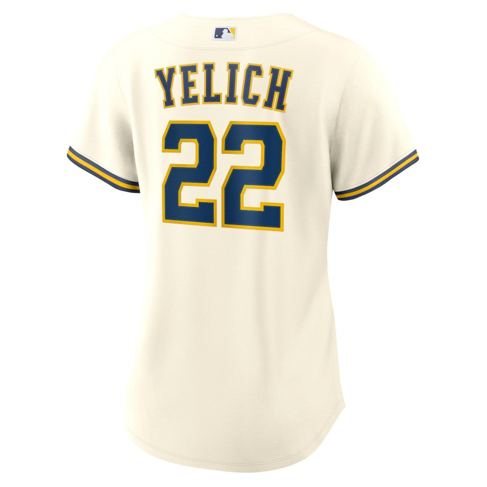 Christian Yelich Milwaukee Brewers Nike Women's Home Replica Player Jersey - Cream Jerseys