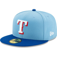 Texas Rangers New Era On-Field Authentic Collection 59FIFTY Fitted Hat - Light Blue/Royal Hats