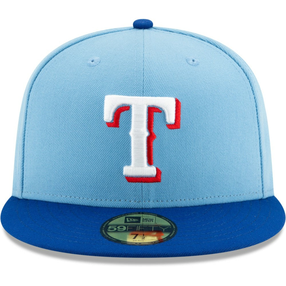 Texas Rangers New Era On-Field Authentic Collection 59FIFTY Fitted Hat - Light Blue/Royal Hats