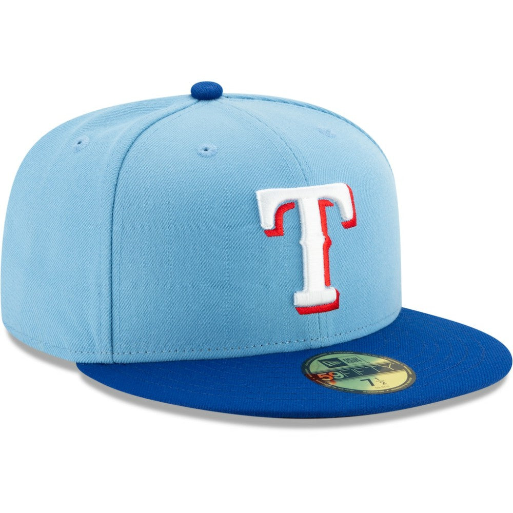Texas Rangers New Era On-Field Authentic Collection 59FIFTY Fitted Hat - Light Blue/Royal Hats