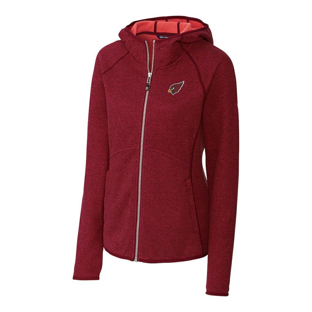 Arizona Cardinals Cutter & Buck Women's Mainsail Full-Zip Jacket Red