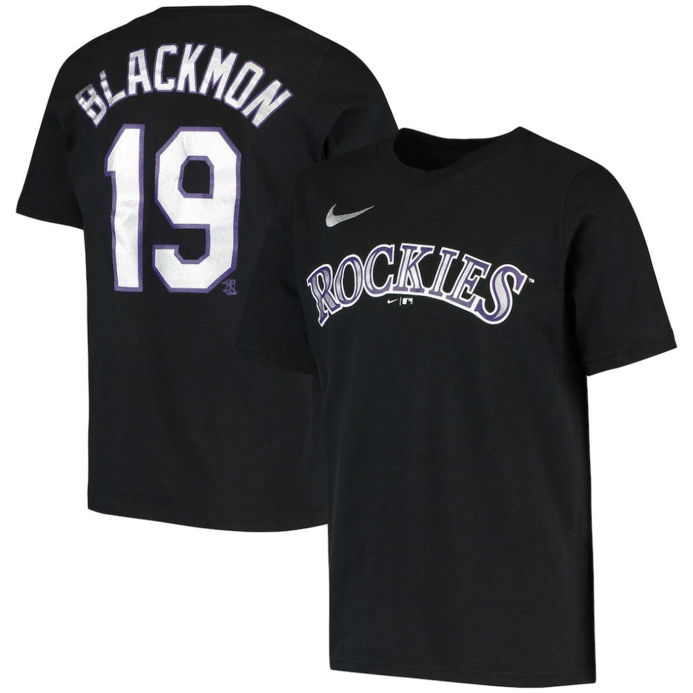 Charlie Blackmon Colorado Rockies Nike Youth Name & Number T-Shirt - Black T-shirts