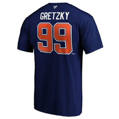 NHL Wayne Gretzky Edmonton Oilers Fanatics Authentic Stack Retired Player Name & Number T-Shirt - Royal