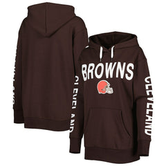 Cleveland Browns G-III 4Her by Carl Banks Women's Extra Point Pullover Hoodie Brown
