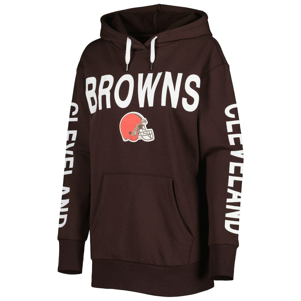 Cleveland Browns G-III 4Her by Carl Banks Women's Extra Point Pullover Hoodie Brown