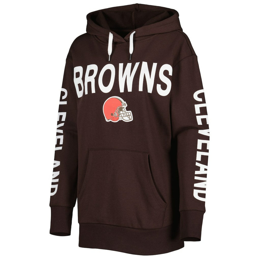 Cleveland Browns G-III 4Her by Carl Banks Women's Extra Point Pullover Hoodie Brown