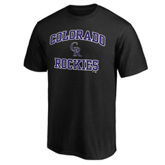 Colorado Rockies Fanatics Heart & Soul T-Shirt - Black T-shirts