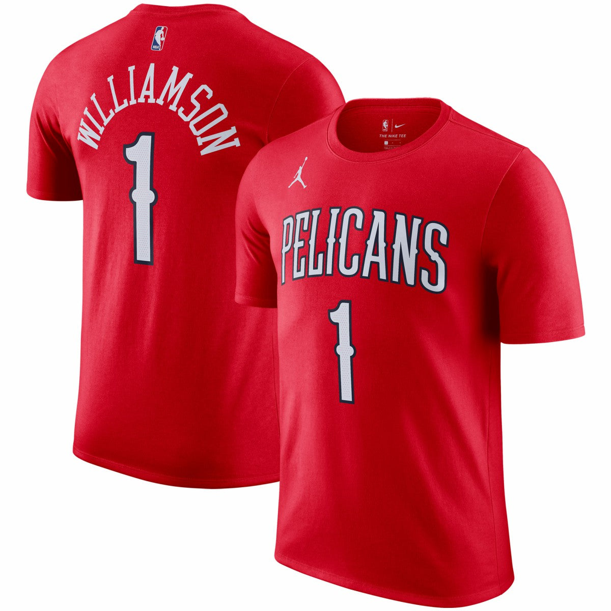 New Orleans Pelicans Jordan Brand 2020/21 Zion Williamson Statement Name & Number T-Shirt Red