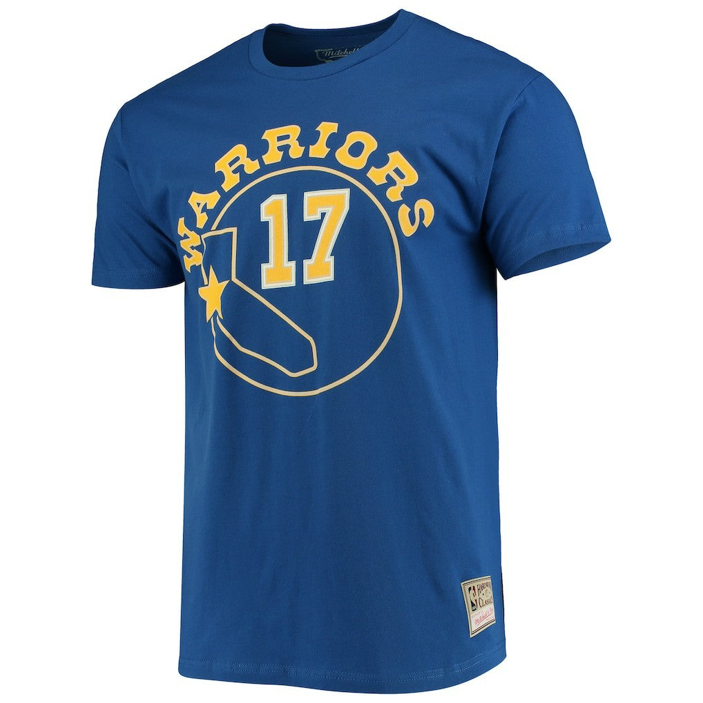 Chris Mullin Golden State Warriors Hardwood Classics Name & Number Team T-Shirt Royal