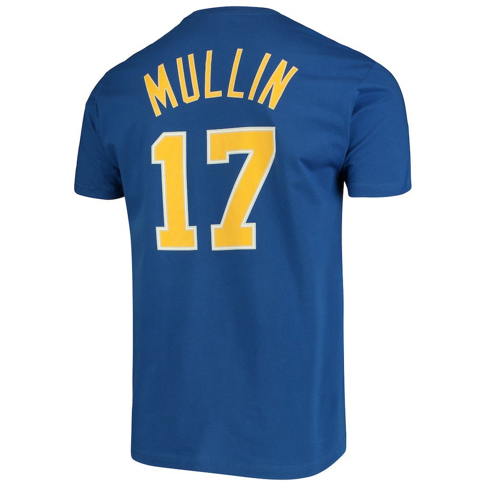 Chris Mullin Golden State Warriors Hardwood Classics Name & Number Team T-Shirt Royal