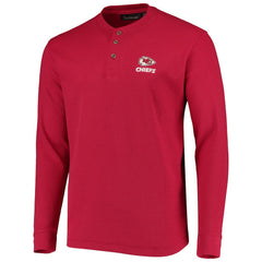 Kansas City Chiefs Dunbrooke Logo Maverick Thermal Henley Long Sleeve T-Shirt Red
